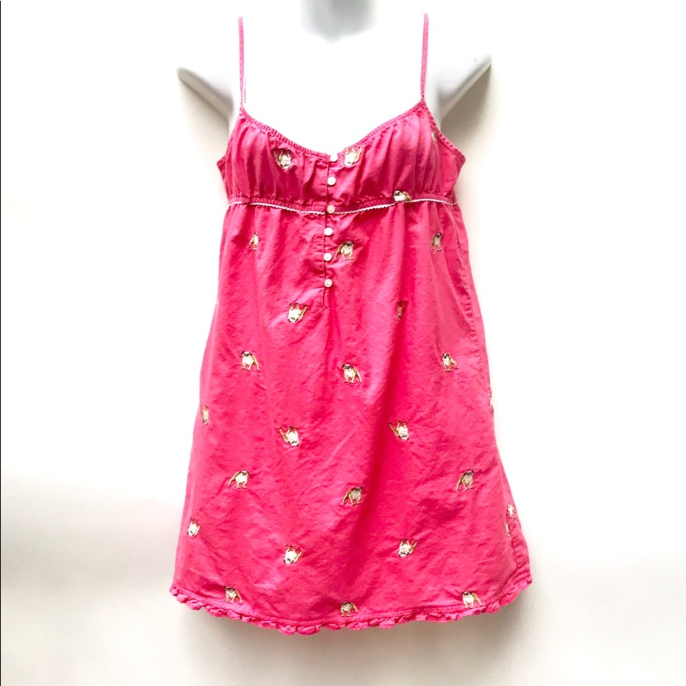 J.Crew Pink Top With Cute Embroidered Dog